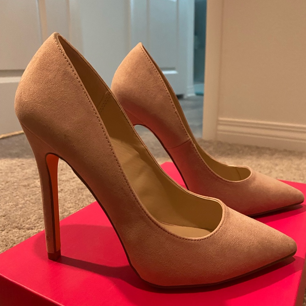 Elegant Tan High Heels